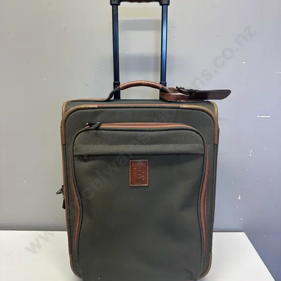 Long Champ Brown With Leather Trim Travel Case H46cm.