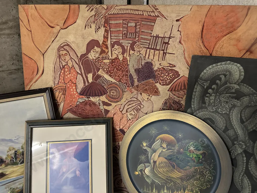 Selection of Vintage Artwork x 5 Image 1++