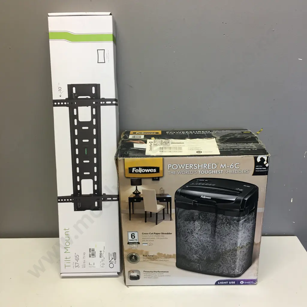 Tilt Mount TV Bracket Fits TV 37-65" With Fellowes Shredder Image 1++