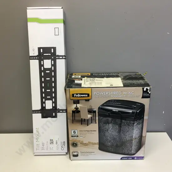Tilt Mount TV Bracket Fits TV 37-65" With Fellowes Shredder