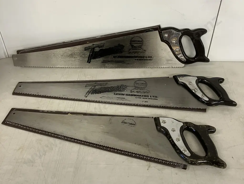 Set of Three Levin Sawmakers Timbersaws - Craftsman 22" & Craftsman 26" x 2 Image 1++