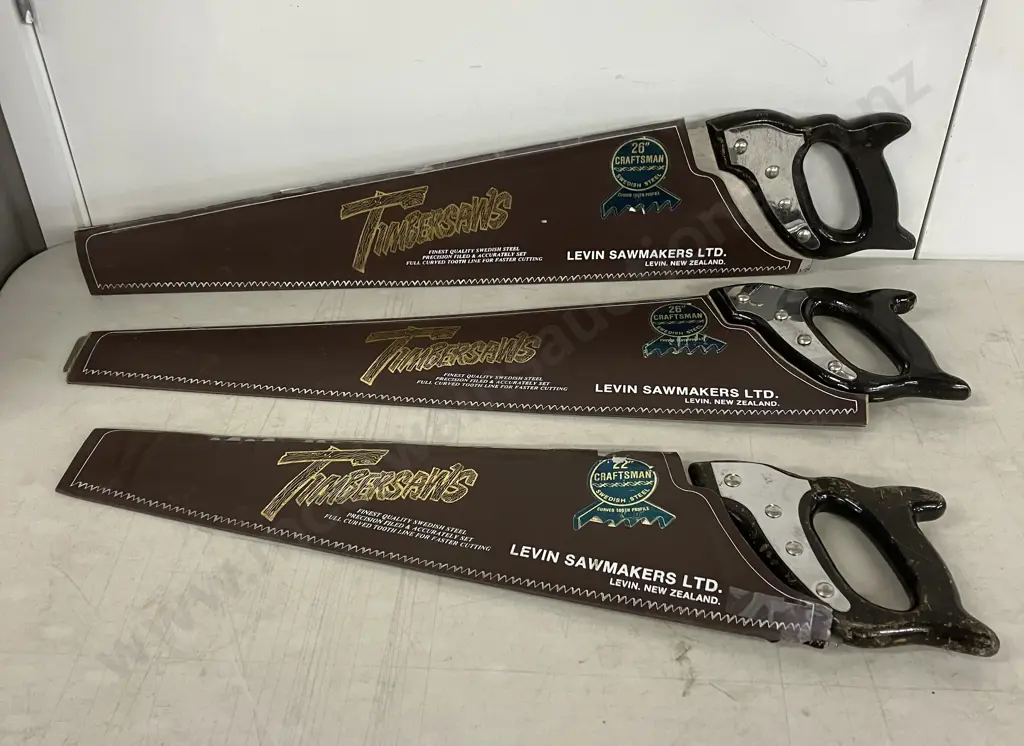 Set of Three Levin Sawmakers Timbersaws - Craftsman 22" & Craftsman 26" x 2 Image 1++