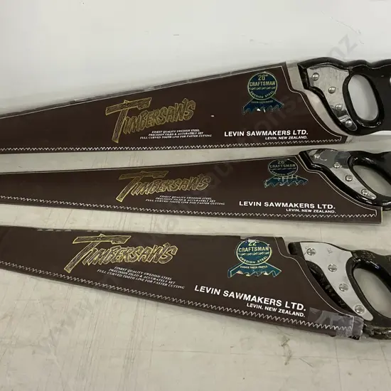 Set of Three Levin Sawmakers Timbersaws - Craftsman 22" & Craftsman 26" x 2