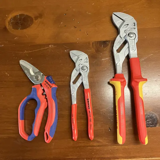 Knipex Angled Electricians Shears & Knipex 250mm & 180mm Pliers Wrenches