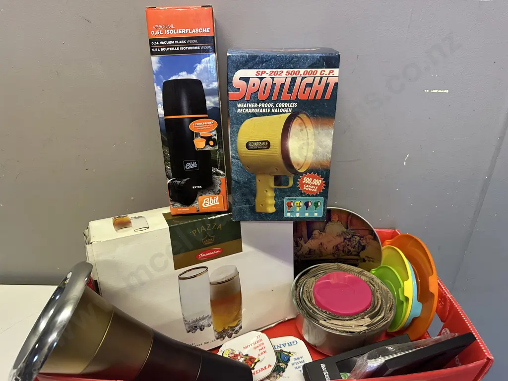 Lot Of Sundries Including Including Piazza Tumblers, Spotlight, Vase Etc Image 1++