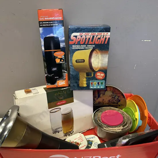 Lot Of Sundries Including Including Piazza Tumblers, Spotlight, Vase Etc