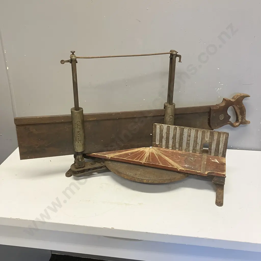 Disston & Sons Mitre Saw With Stanley Stand Image 1++