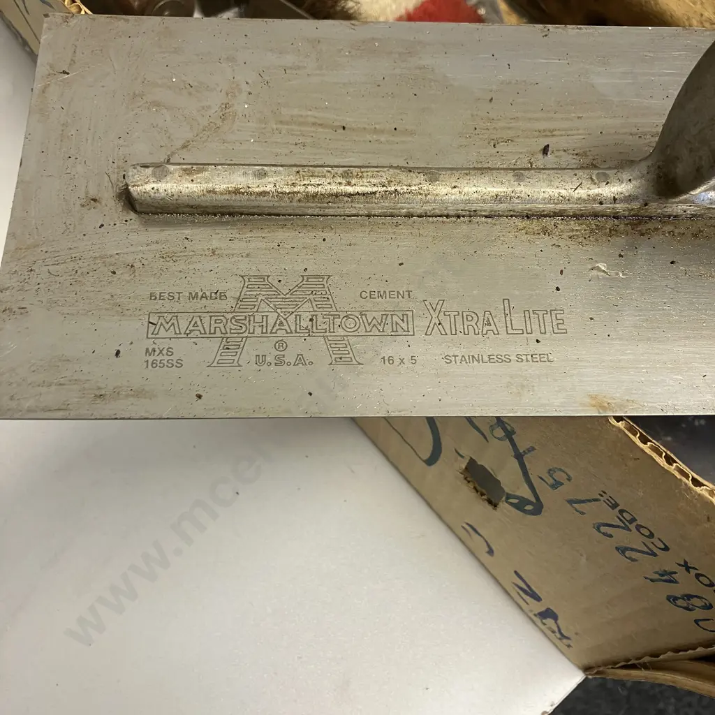 Marshalltown (USA) Xtra Lite Cement Finishing Trowel & Edging Trowel, Assorted Trowels, Edgers, Pointers, Brushes Etc Image 1++