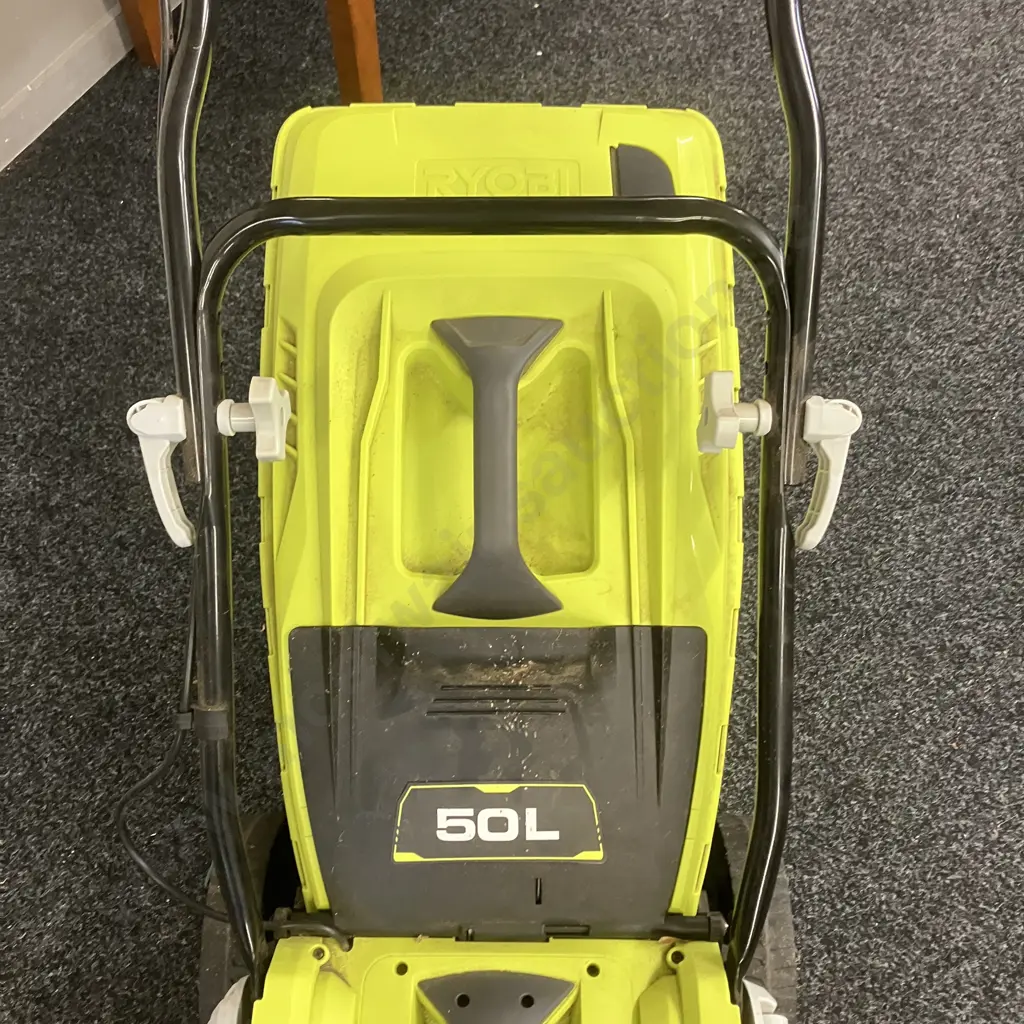 Ryobi 1900W Corded Electric Lawnmower With Catcher - Model RLM19E40H With Instructions & Mulch Plug Image 1++