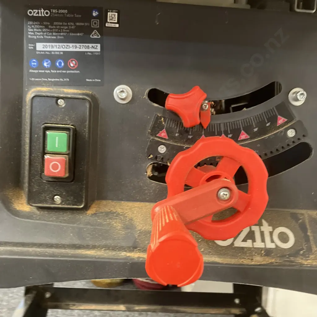 Ozito 2000W 254mm 10" Table Saw - Model TBS-2000 With Instructions Image 1++