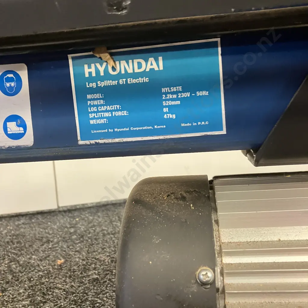 Hyundai Electric Log Splitter (6T) 2200W - Model HYLS6TE With Instructions Image 1++