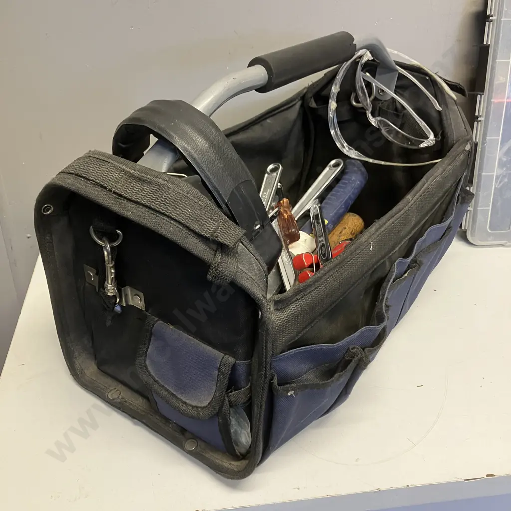 Craftright Tool Case & Tools, Earmuffs Etc With Tactix 380mm Organiser Image 1++