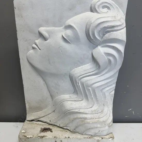 Art Nouveau Sculpture (Mold) On Plinth Etc