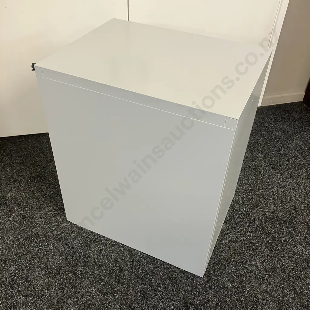 Avant Light Grey 2 Drawer Metal Filing Cabinet With Keys. H72 W47 D62cm Image 1++