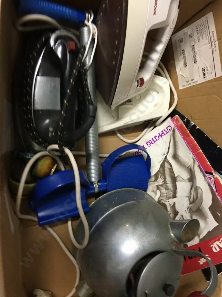 Assorted Vintage Items Including Kettle, Iron & Music Booklets Image 1++