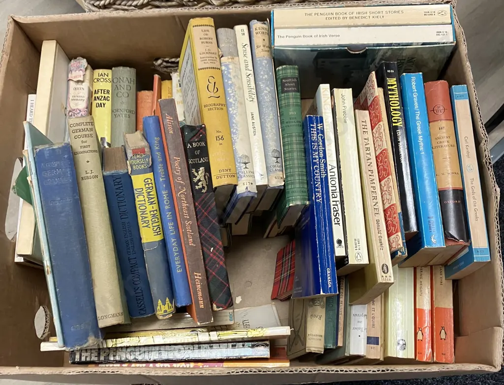 Box Lot Books - Scottish, German, Greek Mythology, Novels Etc Image 1++