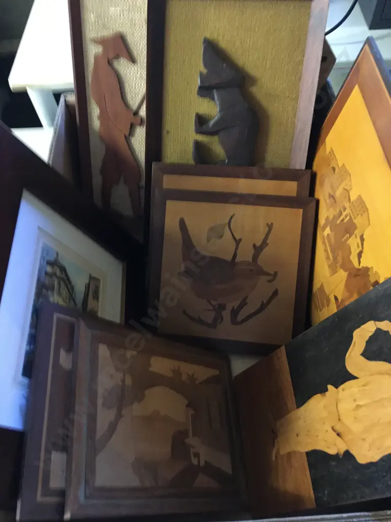 Vintage Art Work Including Wooden Detail Etc Image 1++