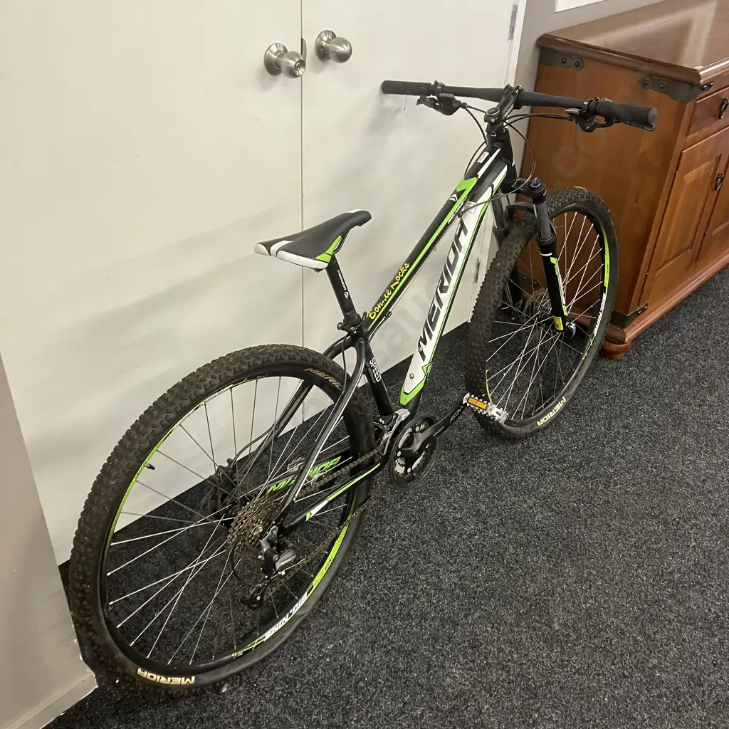 Merida Big Nine 40 Mountain Bike - Black / Green / White Colours Image 1++