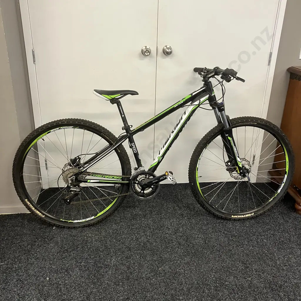 Merida Big Nine 40 Mountain Bike - Black / Green / White Colours Image 1++