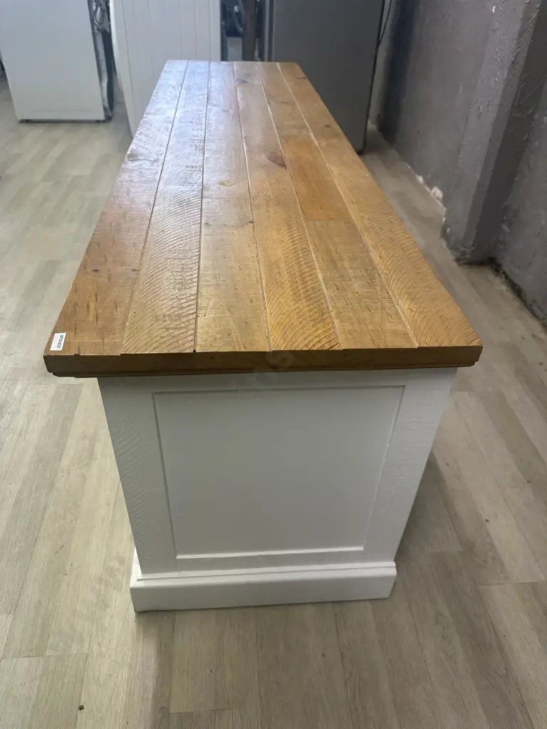 Melve Country Cottage / Coastal Chic Entertainment Unit, Solid Pine, Recycled Top. H60 W177 D48cm Image 1++