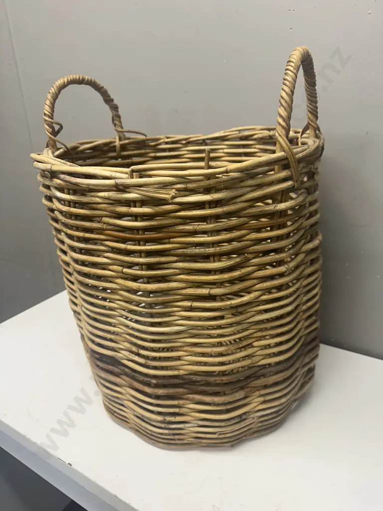 Double Handled Log Basket H56,Dia45cm. Image 1++