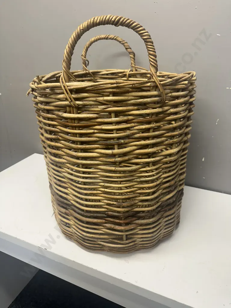 Double Handled Log Basket H56,Dia45cm. Image 1++