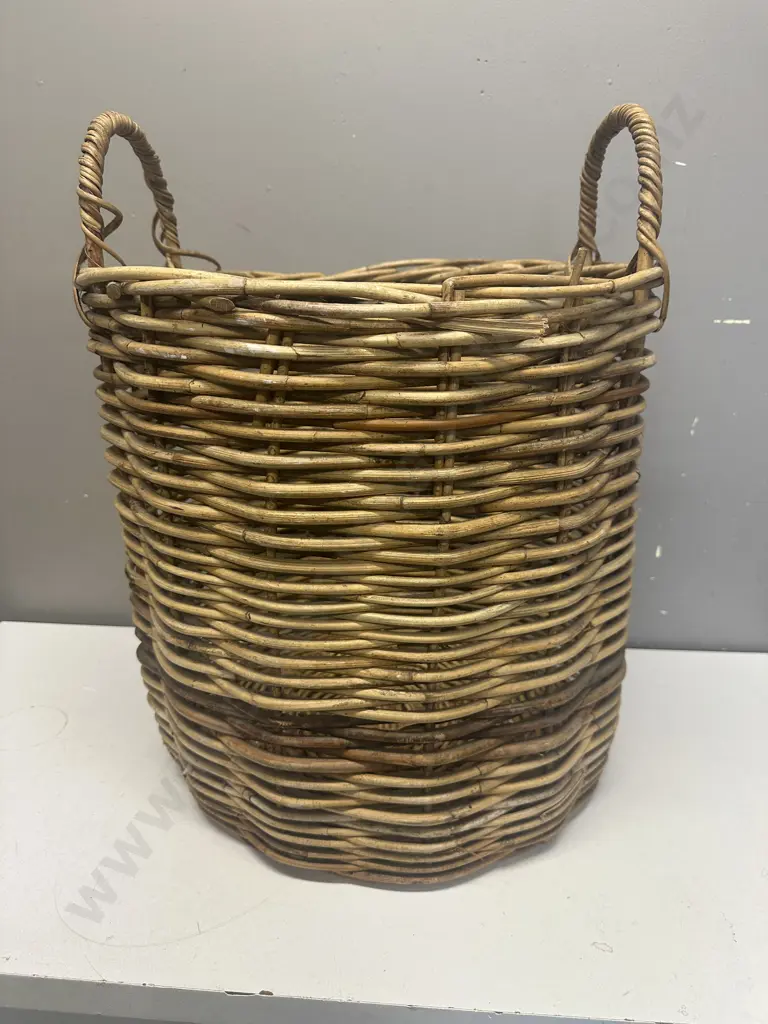 Double Handled Log Basket H56,Dia45cm. Image 1++