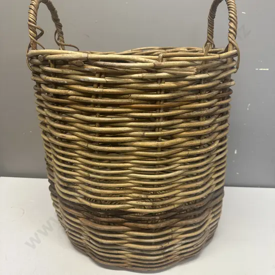 Double Handled Log Basket H56,Dia45cm.