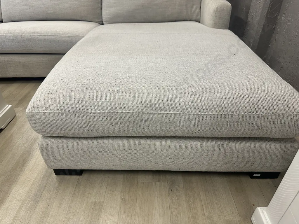 Tirana 3 Seater Right Chaise Lounge Suite - Oat Colour, Ex Smith City Purchased August 2021 Image 1++