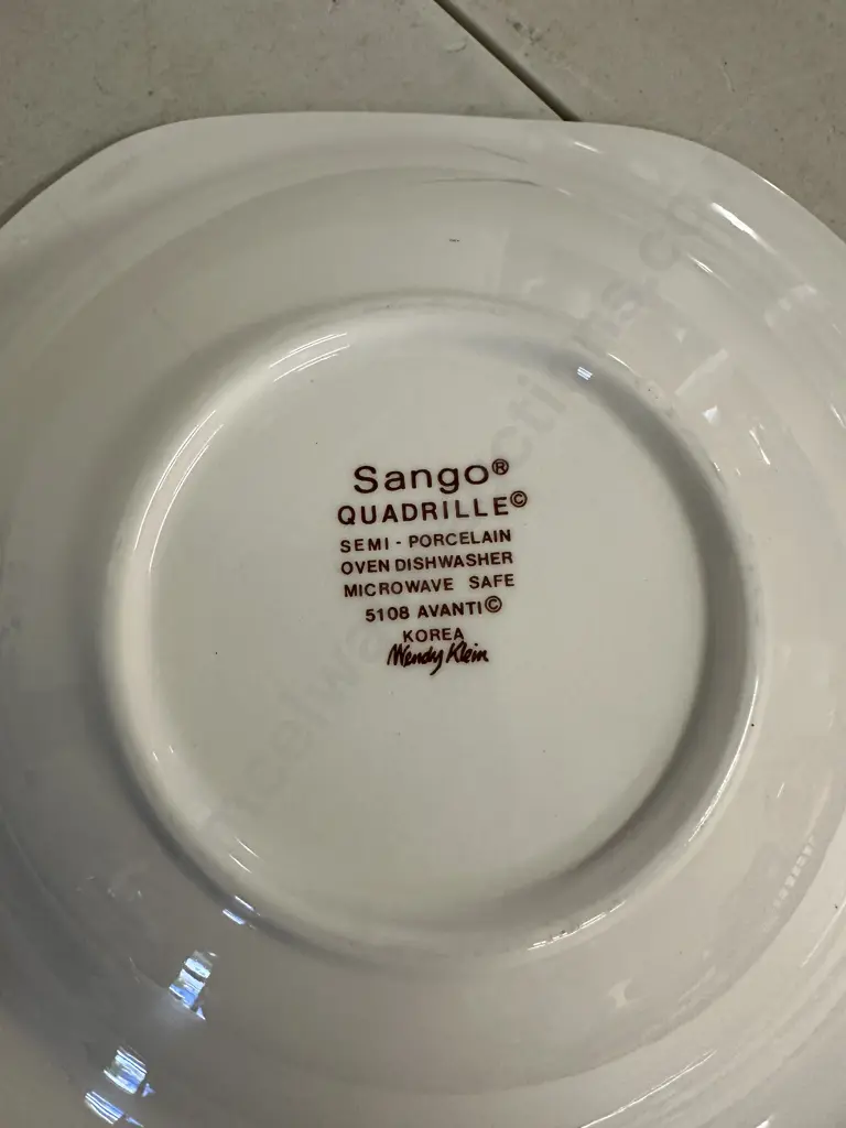 1980s Sango Avanti Quadrille Pattern 5108 Dinnerware - 20 Pieces Image 1++