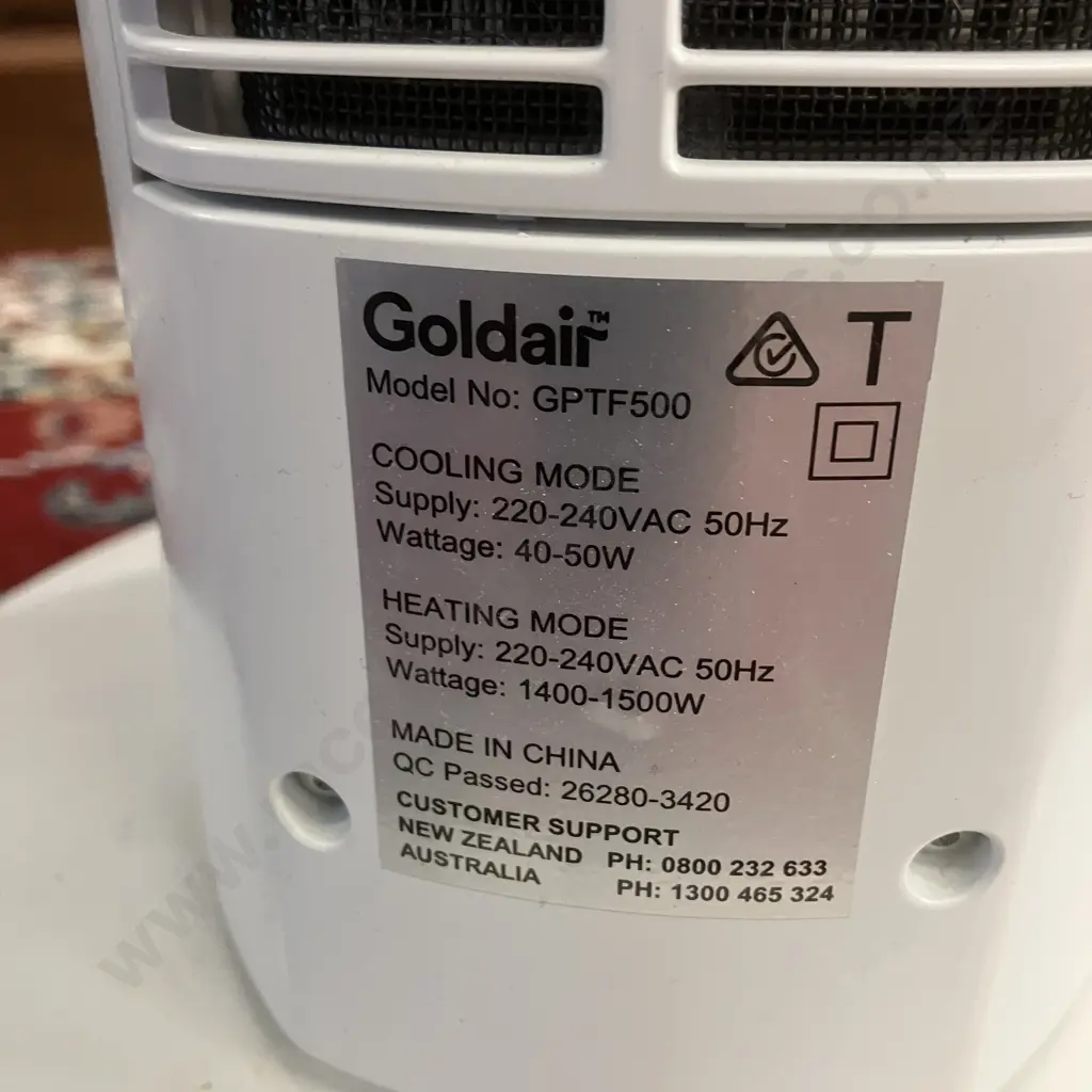 Goldair GPTF500 107cm Multi Season Hot & Cold Tower Heater & Fan With Remote Control Image 1++