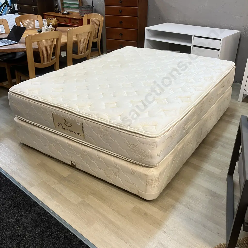 Serta Perfect Sleeper Nirvana Firm Pillow Top Queen Mattress & Base Image 1++