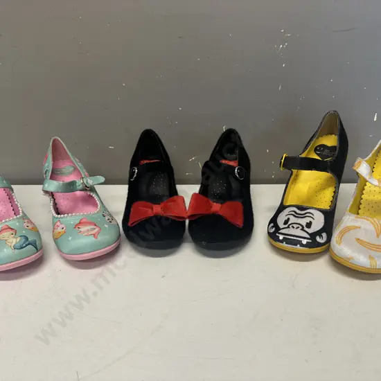 Selection of Hot Chocolate Design Shoes x 3, Size 37 Including Monkey Heels