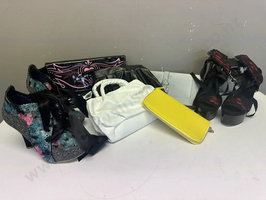 Selection of Clutch Purses Including Sour Puss & Shoes Image 1++