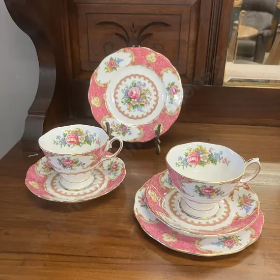 Royal Albert Lady Carlyle Trios x 2