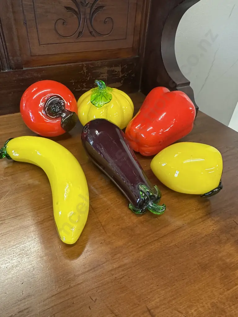 Murano Style Handblown Art Glass Fruit & Vegetable Image 1++