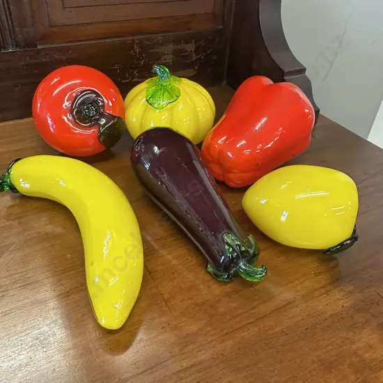 Murano Style Handblown Art Glass Fruit & Vegetable