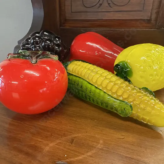 Murano Style Handblown Art Glass Fruit & Vegetable