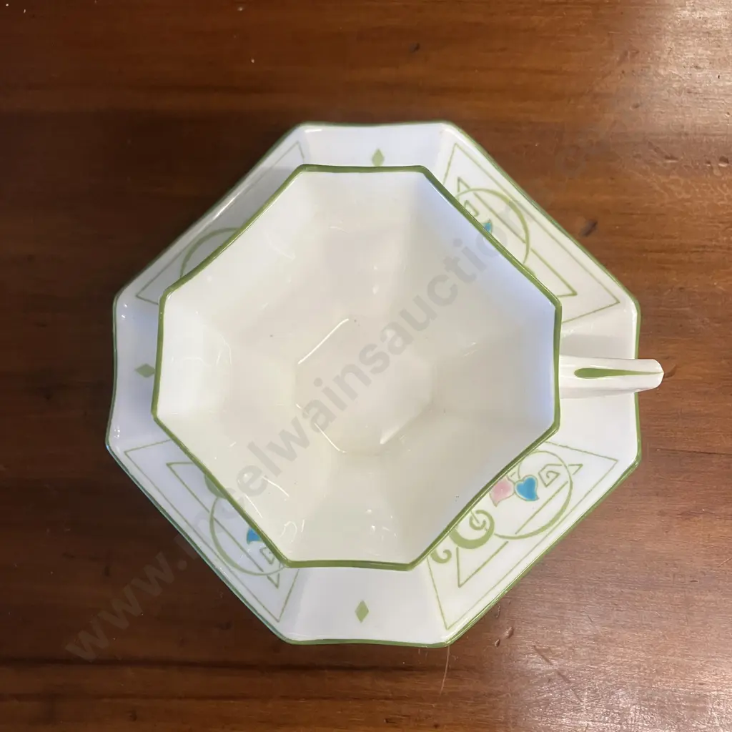 Wileman & Co. (pre Shelley) Art Nouveau Teacup & Saucer, Pattern 7890 RD.447136 Image 1++