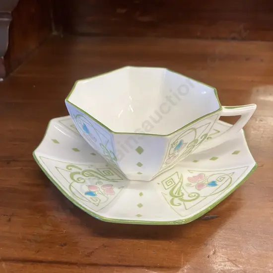 Wileman & Co. (pre Shelley) Art Nouveau Teacup & Saucer, Pattern 7890 RD.447136