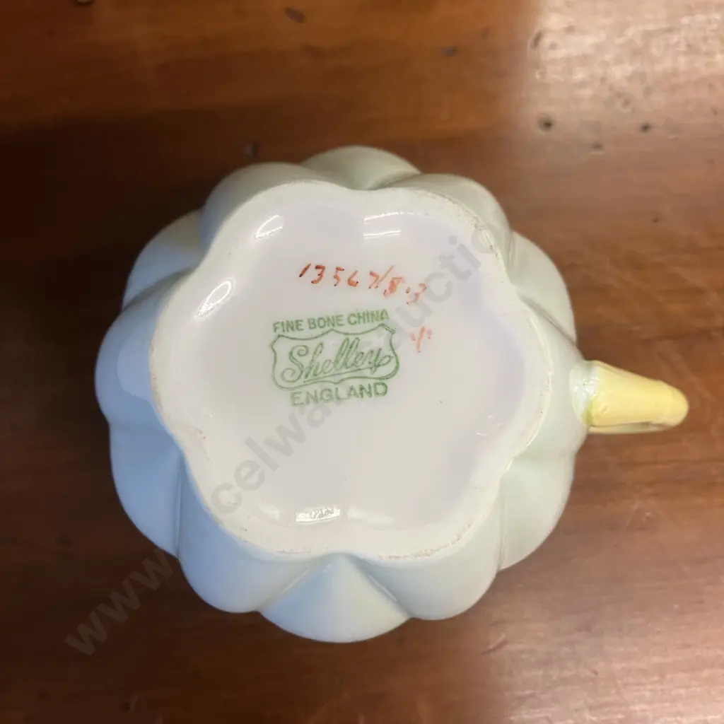 Shelley Lily Of The Valley Creamer 13736, Dainty Celadon Green Creamer 13567/8.3, Harmony Dripware Preserve Pot (No Lid) Image 1++
