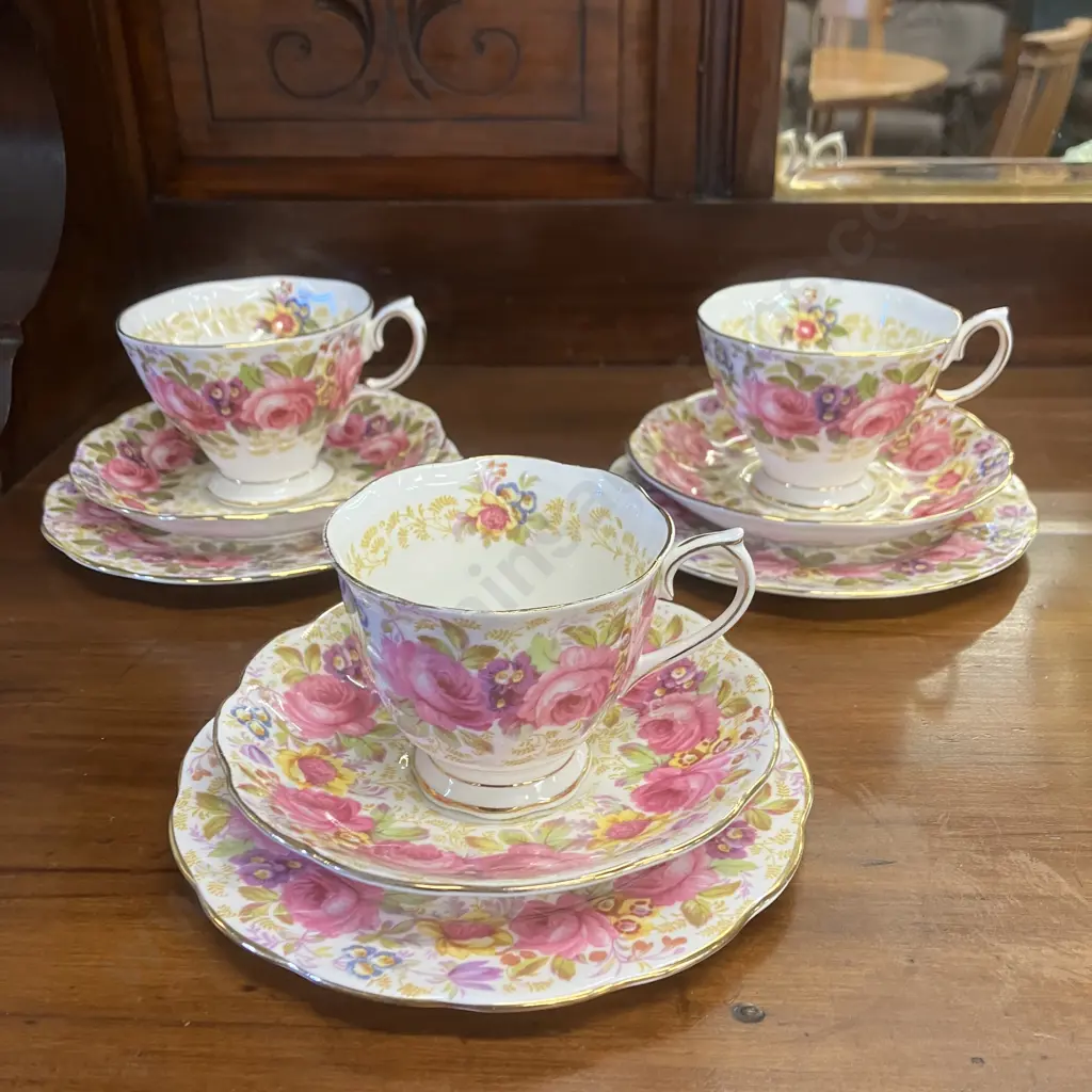 Royal Albert Serena Trios x 3 Image 1++