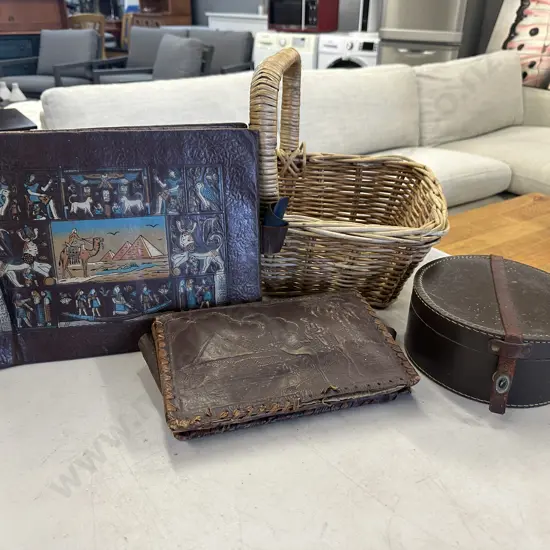 Vintage Collar Box Stitched, Document Holder/Case & Photo Album