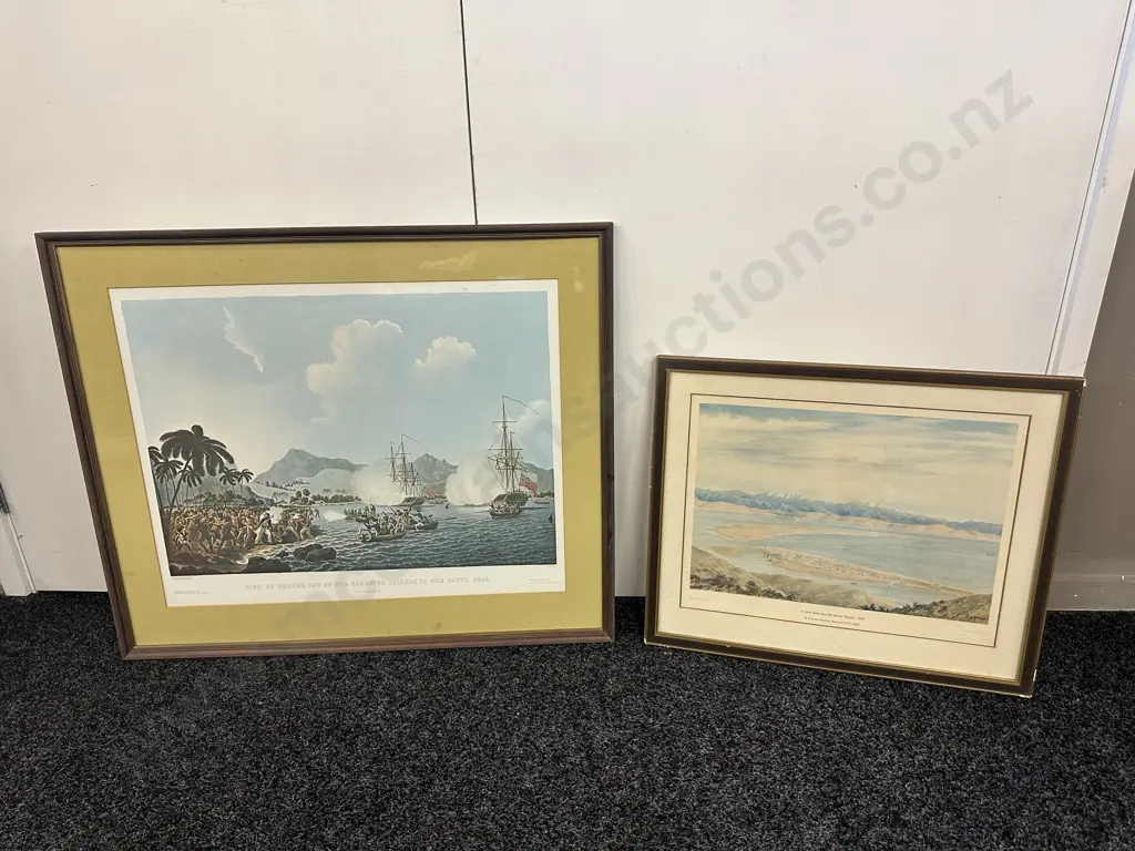 Framed Artwork View Of Dwhyee & View Of The Hill Above Napier Image 1++