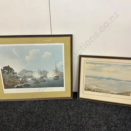 Framed Artwork View Of Dwhyee & View Of The Hill Above Napier