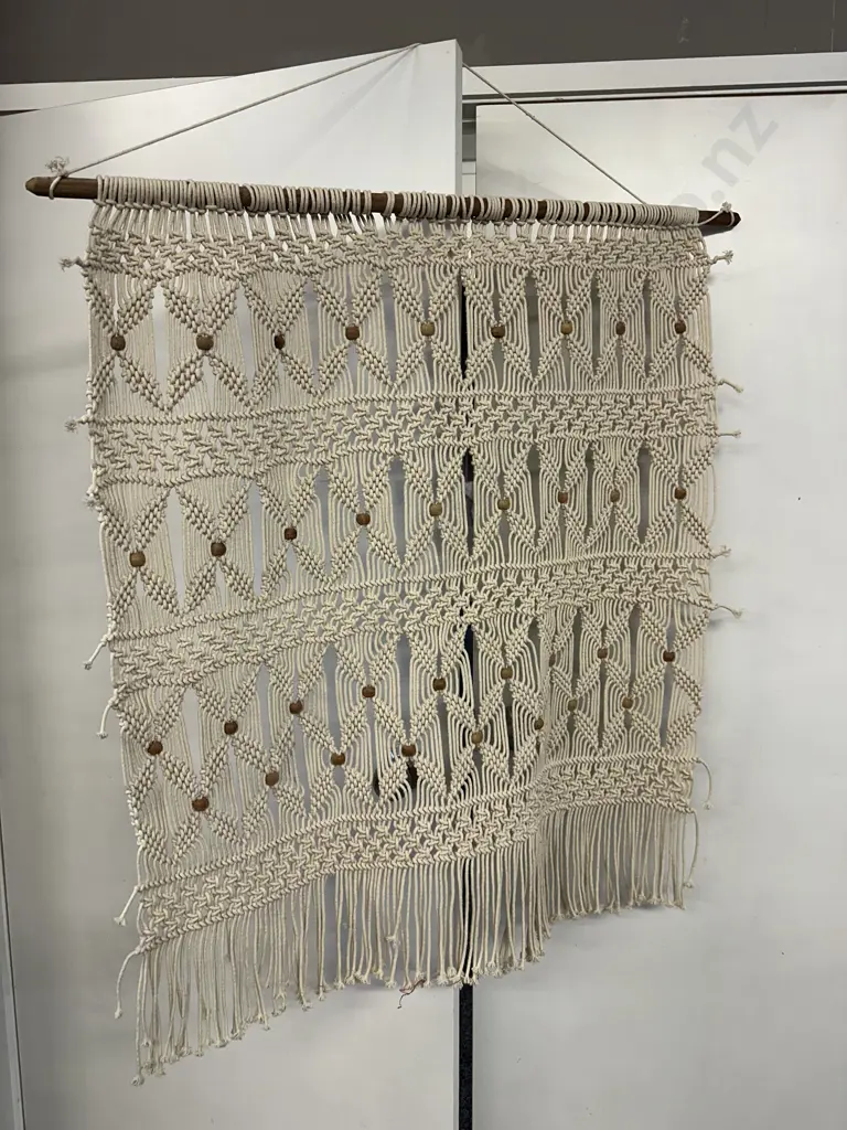 Vintage Macrame Wall Hanging. 103 x 80cm Image 1++