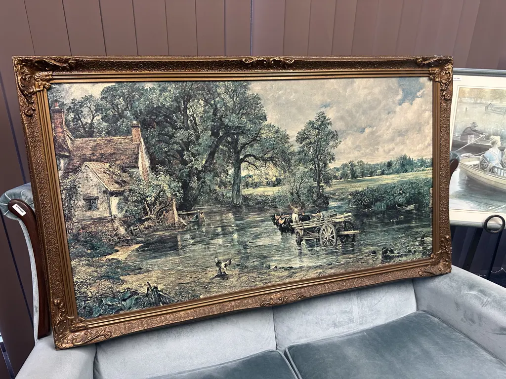 John Constable 'The Haywain' Ornate Framed Art Print. 71 x 120cm Image 1++