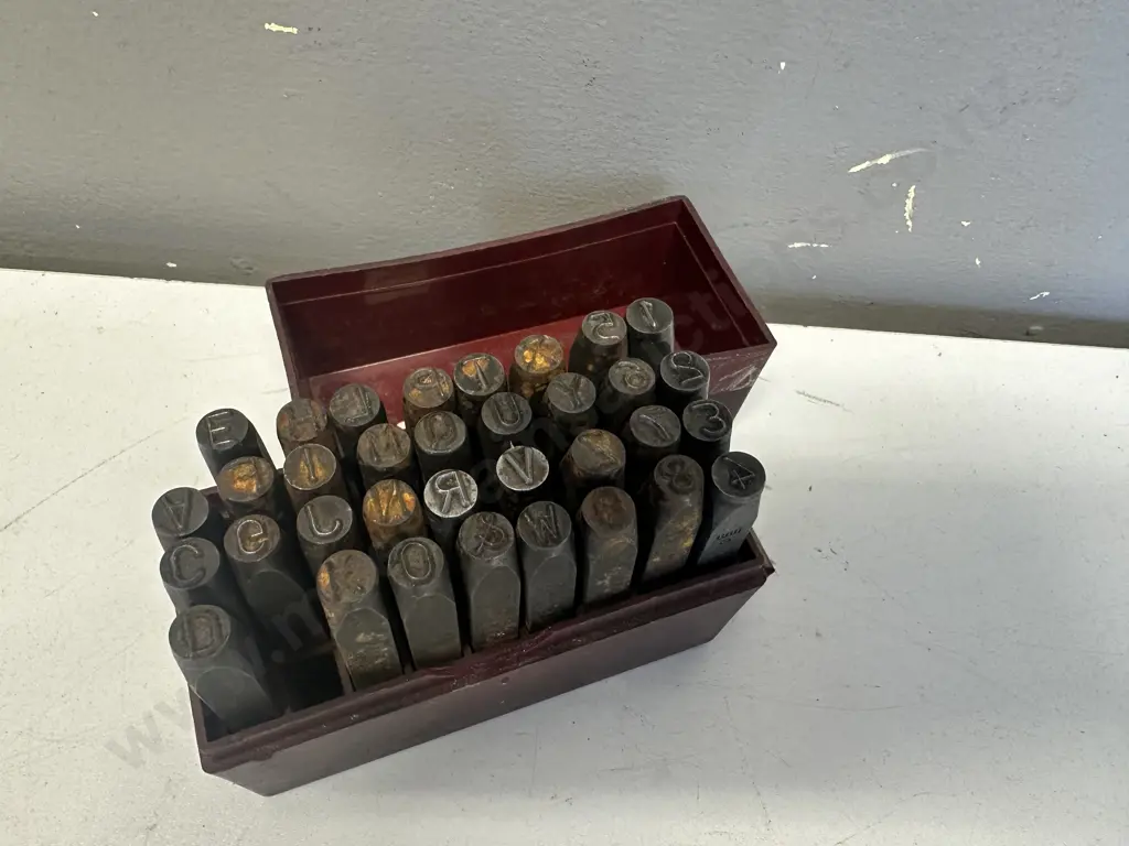 Vintage Letters & Figures Combination Punches - 6mm 1/4" Image 1++