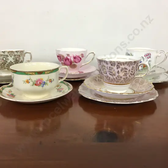 Vintage Trios x 4 Including Colclough, Queen Anne & 1 x Johnson Bros Duo