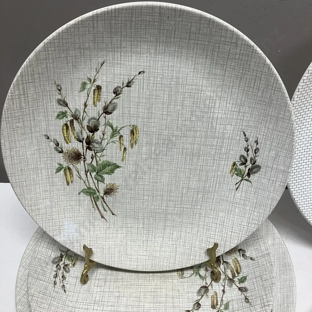 Crown Lynn Seagrass Plates, Forest Glade Plates, Roydon Harvest Bowls & Plates, Sunburst Saucers Image 1++